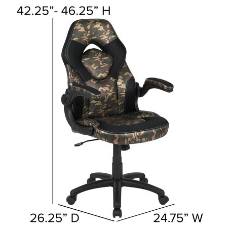 Flash Furniture Black Gaming Desk and Chair Set with Cup Holder BLN-X10D1904-CAM-GG